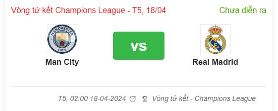 Man City vs Real Madrid