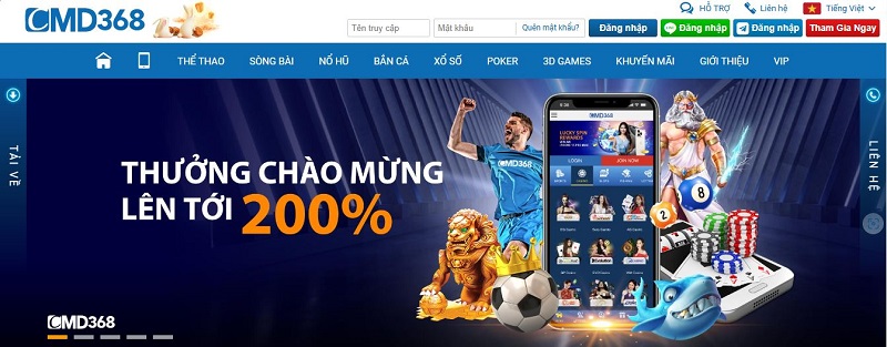 nhà cái CMD368 - Thế giới game bài đổi thưởng đa dạng